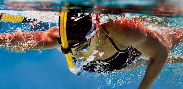 Snorkel Frontal De Natación, Tubo De Respiración De Entrenamiento De  Natación, Equipo De Esnórquel Frontal De Silicona Ligero, Conjunto De  Esnórquel