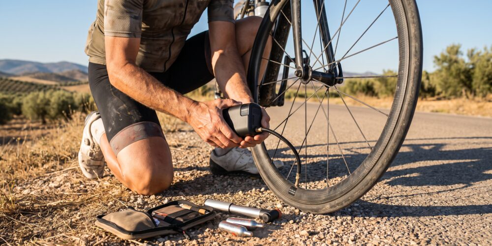 Inflador eléctrico, minibomba o CO₂: qué llevar en bicicleta