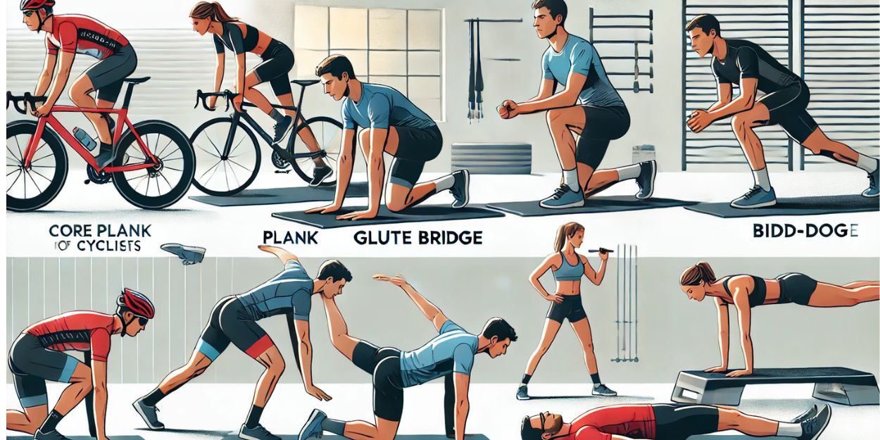 ejercicios de core ciclistas