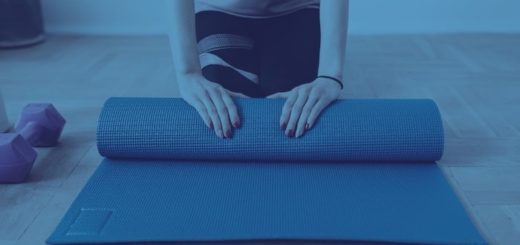 toalla pilates azul